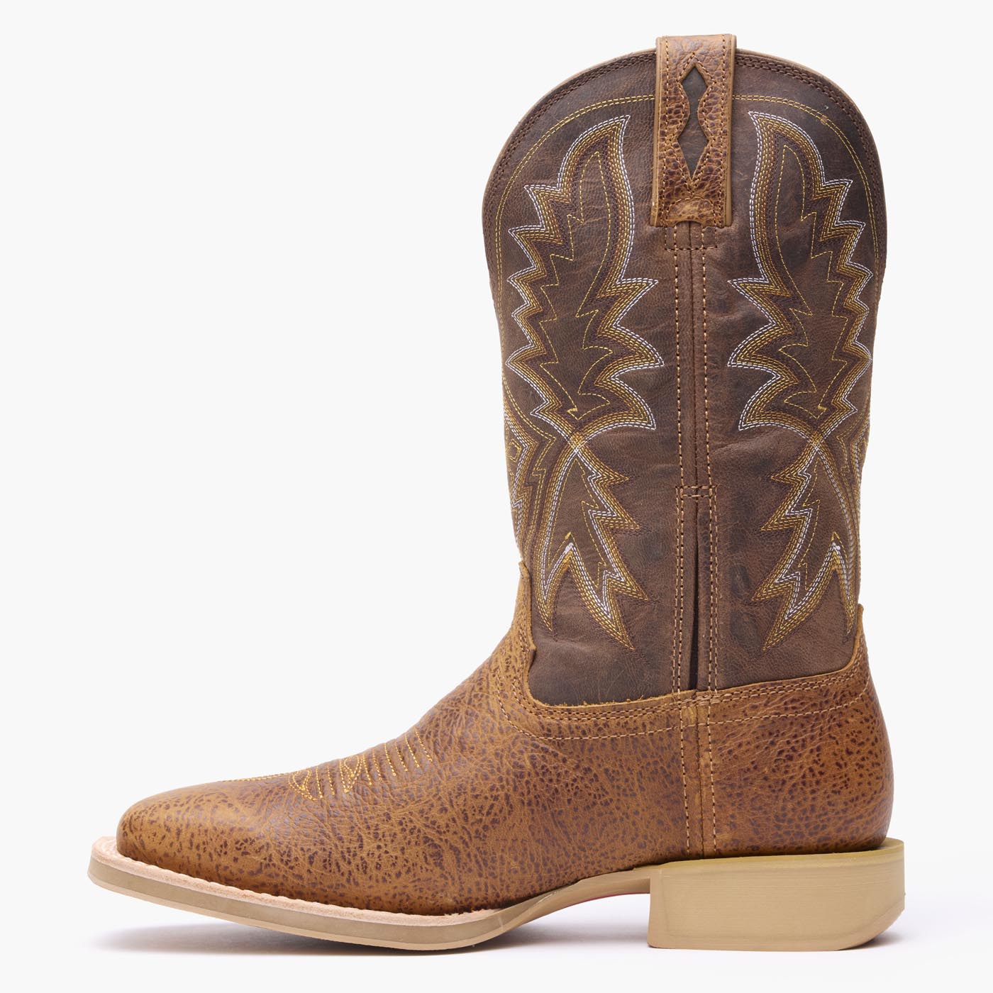 Durango® Rebel Pro Lite Rustic Tan & Tobacco Western Boot - instep profile