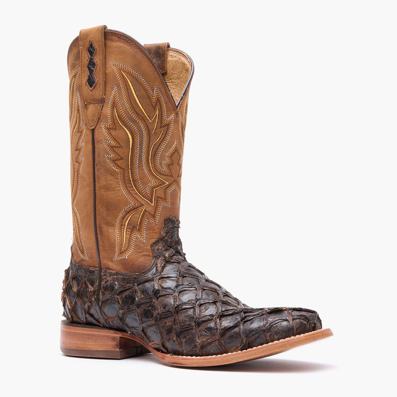 Durango® Premium Exotics Dark Brown Pirarucu Western Boot