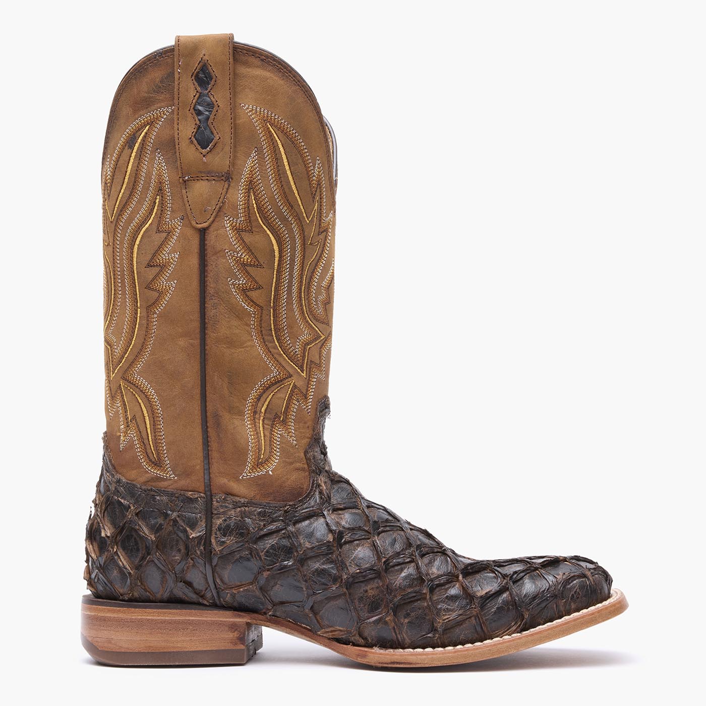 Durango® Premium Exotics™ Dark Brown Pirarucu Western Boot