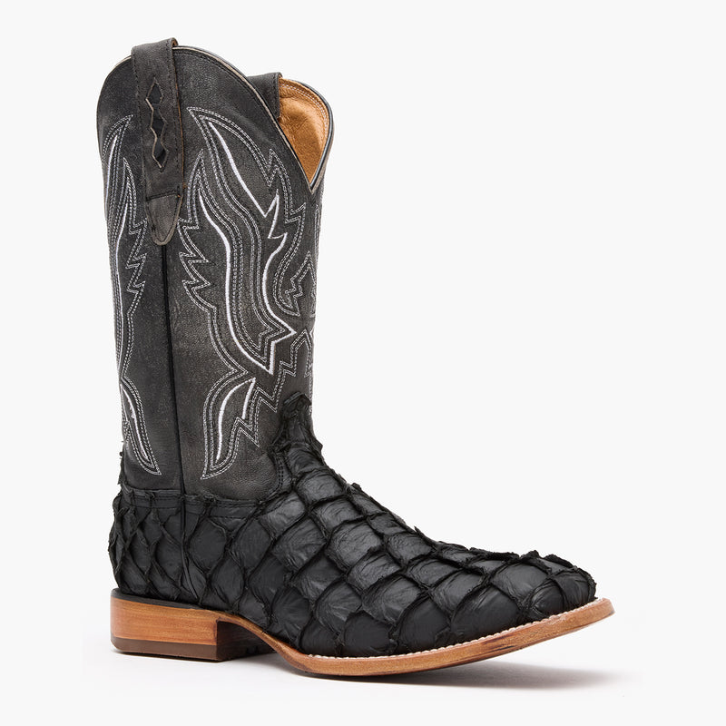 Durango® Premium Exotics Matte Black Pirarucu Western Boot