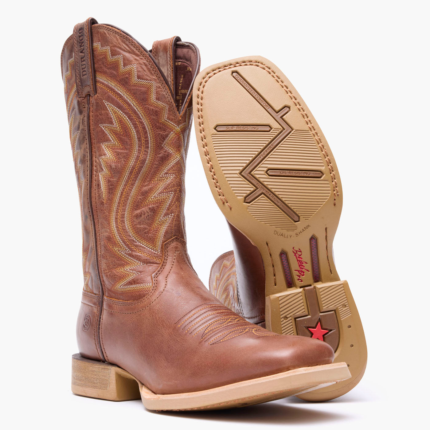 Front pair view of Durango® Rebel Pro™ Burnished Tan Western Boot