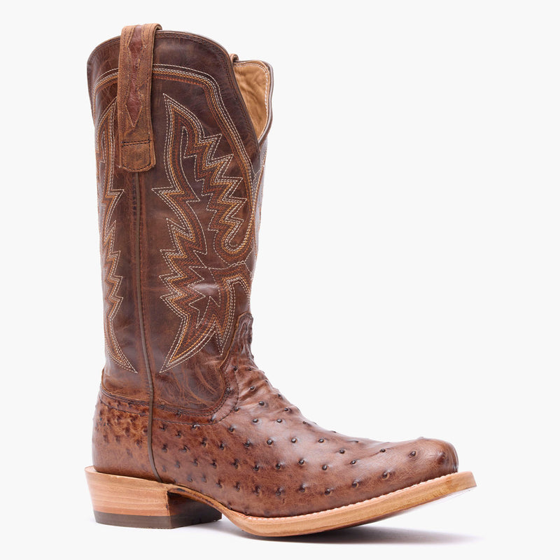 Front view of Durango® Men's PRCA Collection Full-Quill Ostrich Western Boot