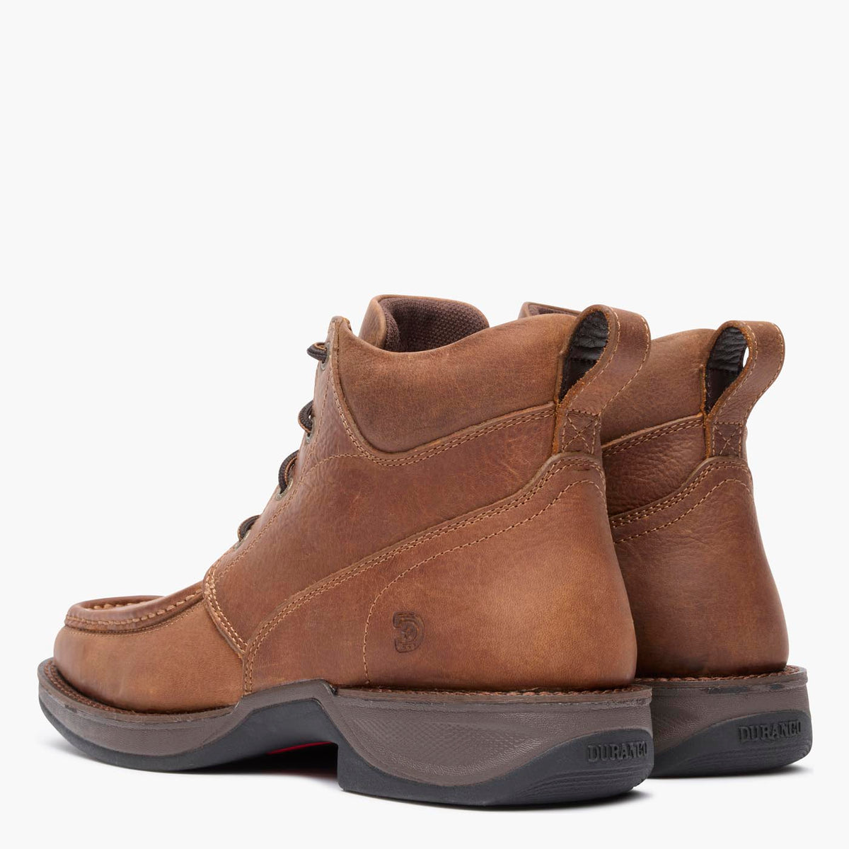 Back view of Durango® men’s 5 ½” Mustang Brown Red Dirt Rebel™ Ultra-Lite Lacer Boot