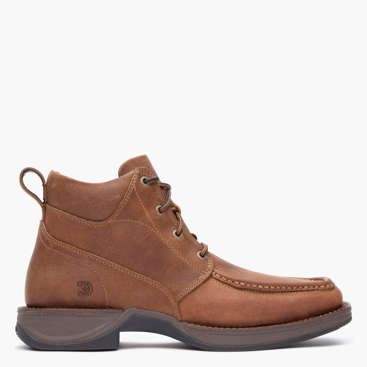 Profile view of Durango® men’s 5 ½” Mustang Brown Red Dirt Rebel™ Ultra-Lite Lacer Boot