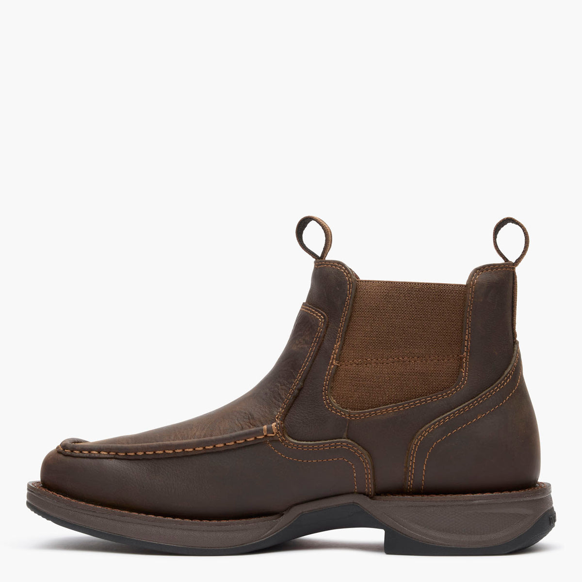 Instep profile of Durango® men’s 5 ½” Dark Earth Waterproof Red Dirt Rebel™ Ultra-Lite Chelsea