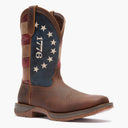 Front view of Durango America 250 Flag Boot with square toe