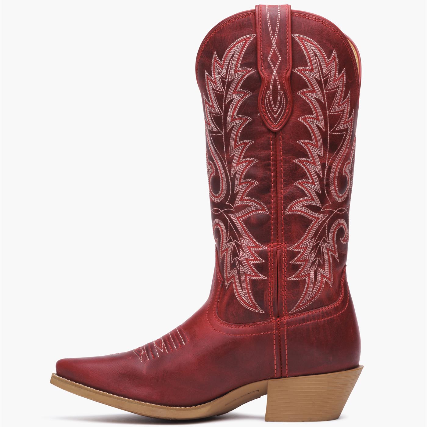 Interior view of a Durango red cowgirl boot