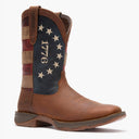 Front view of Durango America 250 Flag Boot with square toe