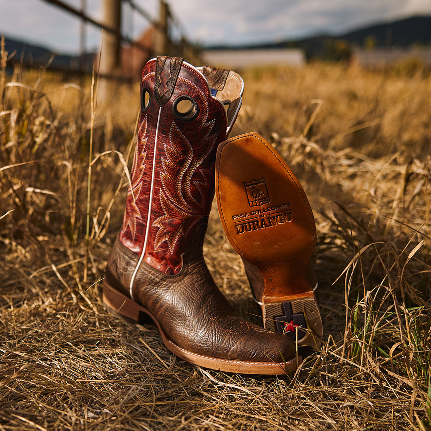 Men's Durango® 8D ウエスタンブーツ Durango PRCA Boot Western Bullhide Shrunken Collection 靴