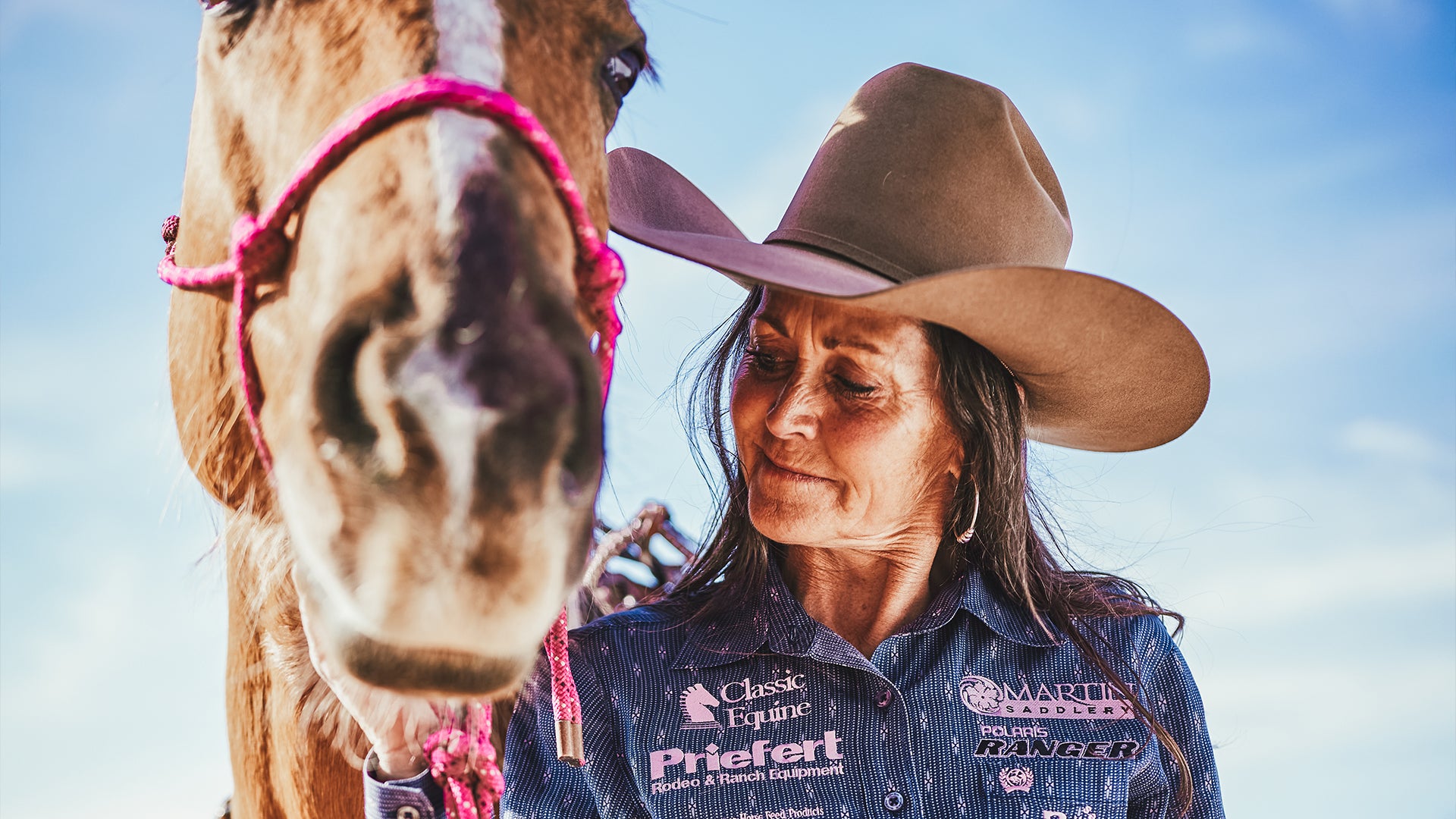 Lisa Lockhart, Barrel Racer, with her horse