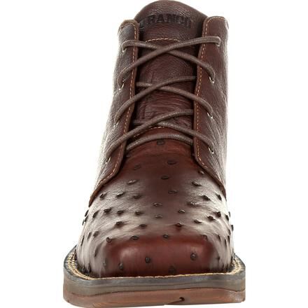 steel toe ostrich boots