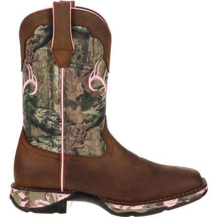 womens camo square toe boots