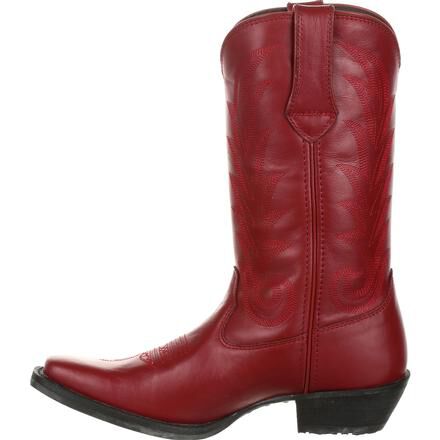 red leather cowboy boots womens