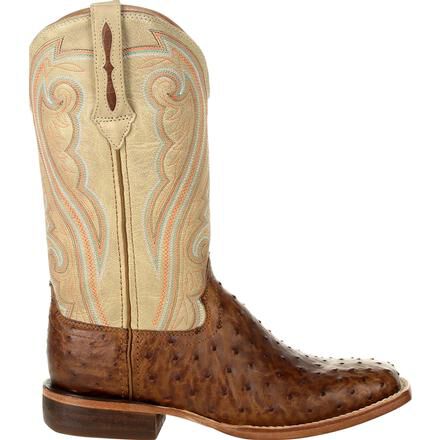 Durango® Premium Exotics™ Women's Full-Quill Ostrich Sunset Wheat Western  Boot