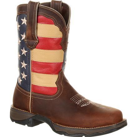 american flag square toe cowboy boots