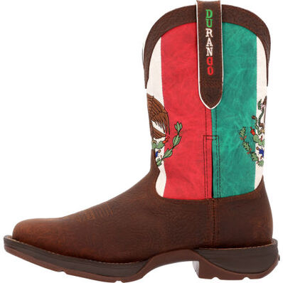 Rebel by Durango® Sandy Brown Mexico Flag Western Boot, DDB0430