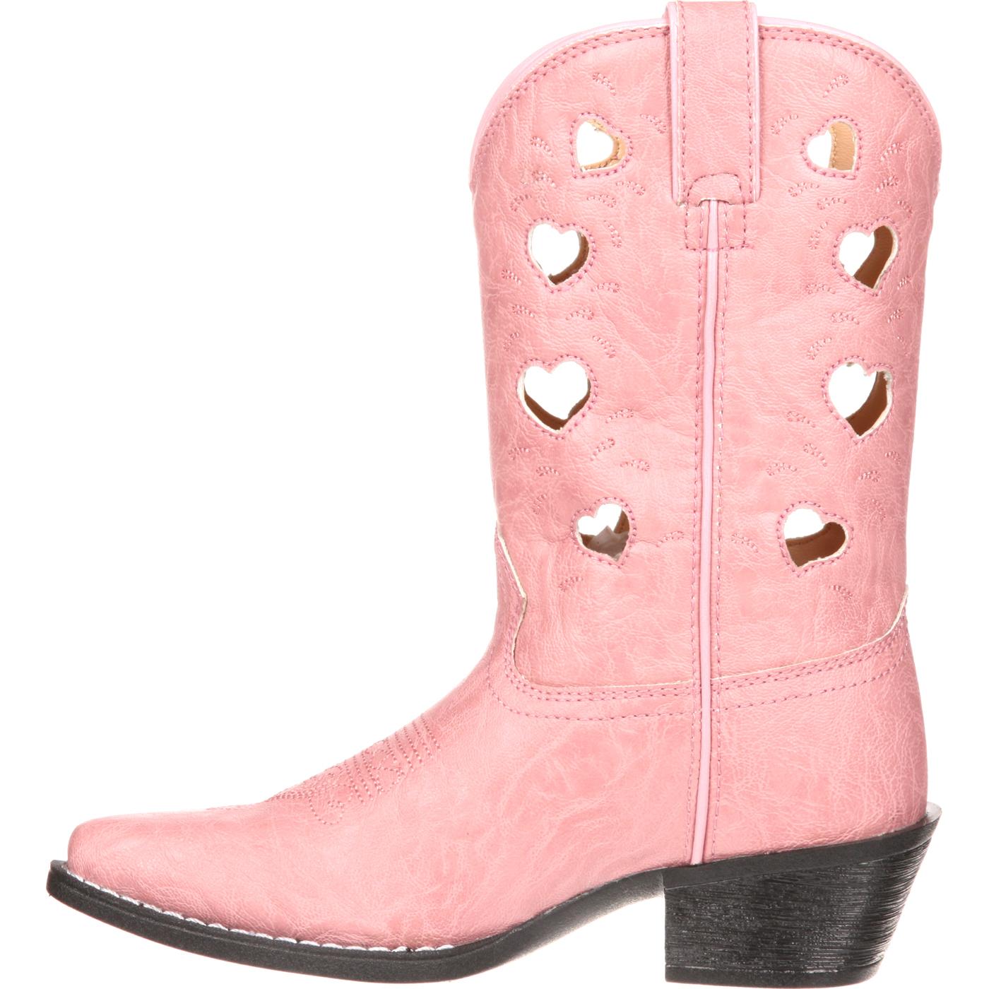 Lil' Durango Heart Cutout Pink Western Boot, DWBT105