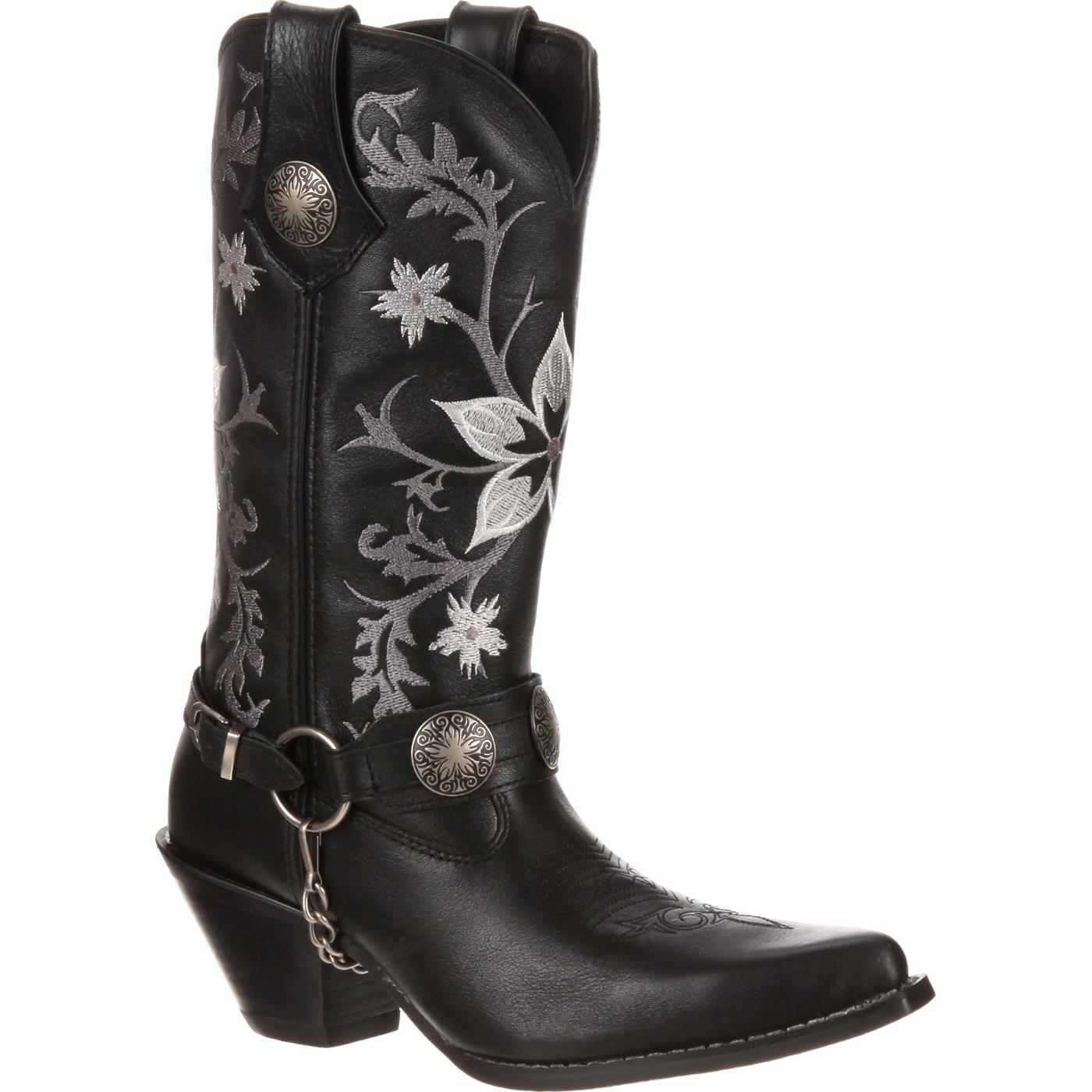 Crush by Durango Black Embroidered Harness Western Boots (Style #DCRD035)