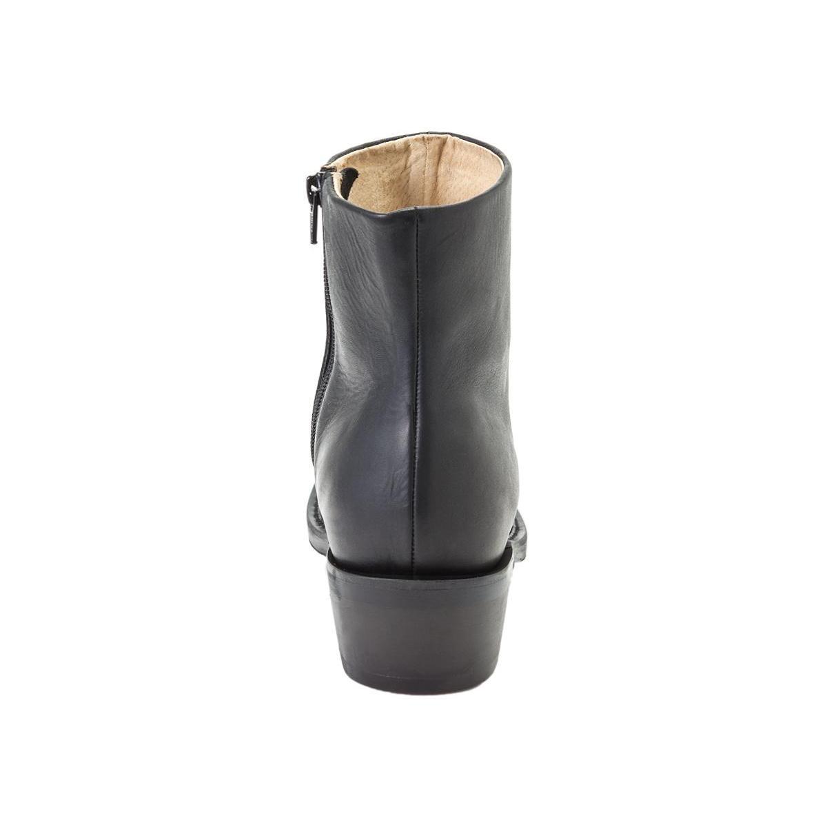 Durango Boot: Men's Black Leather 7-Inch Side Zip Boots