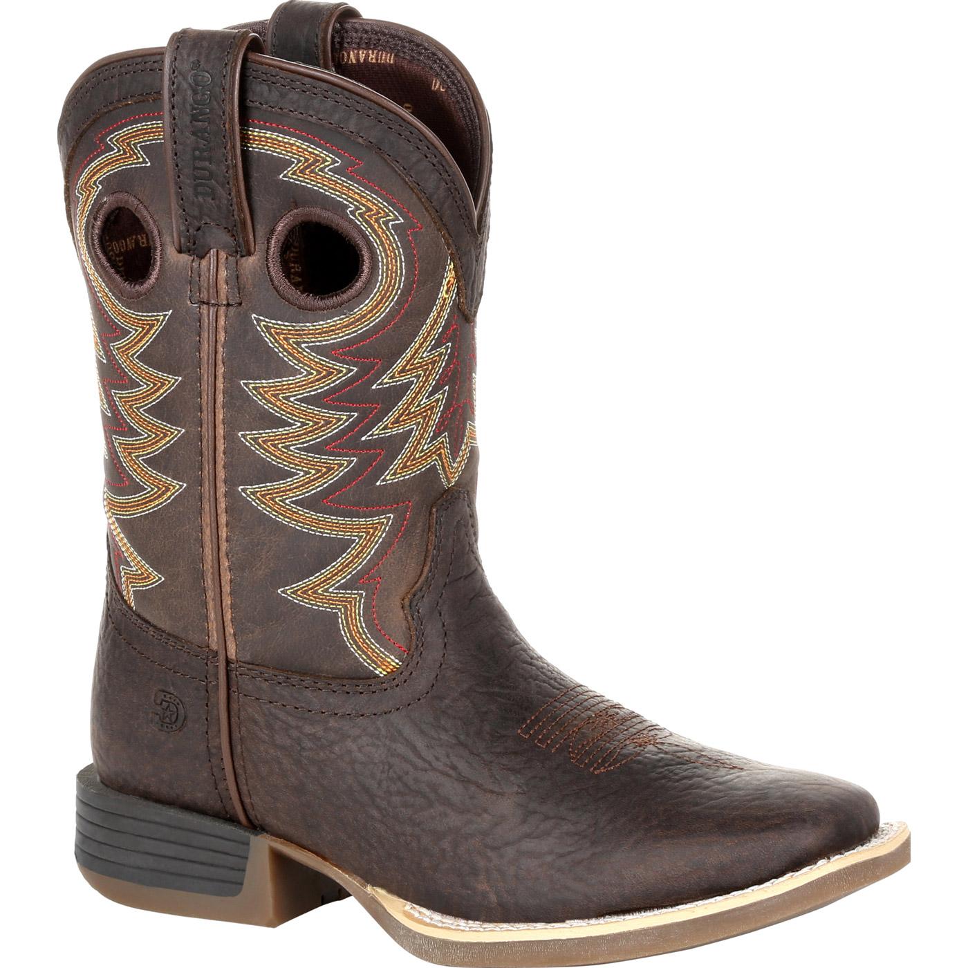 Durango® Lil' Rebel Pro™ Big Kid's Brown Western Boot, #DBT0219Y