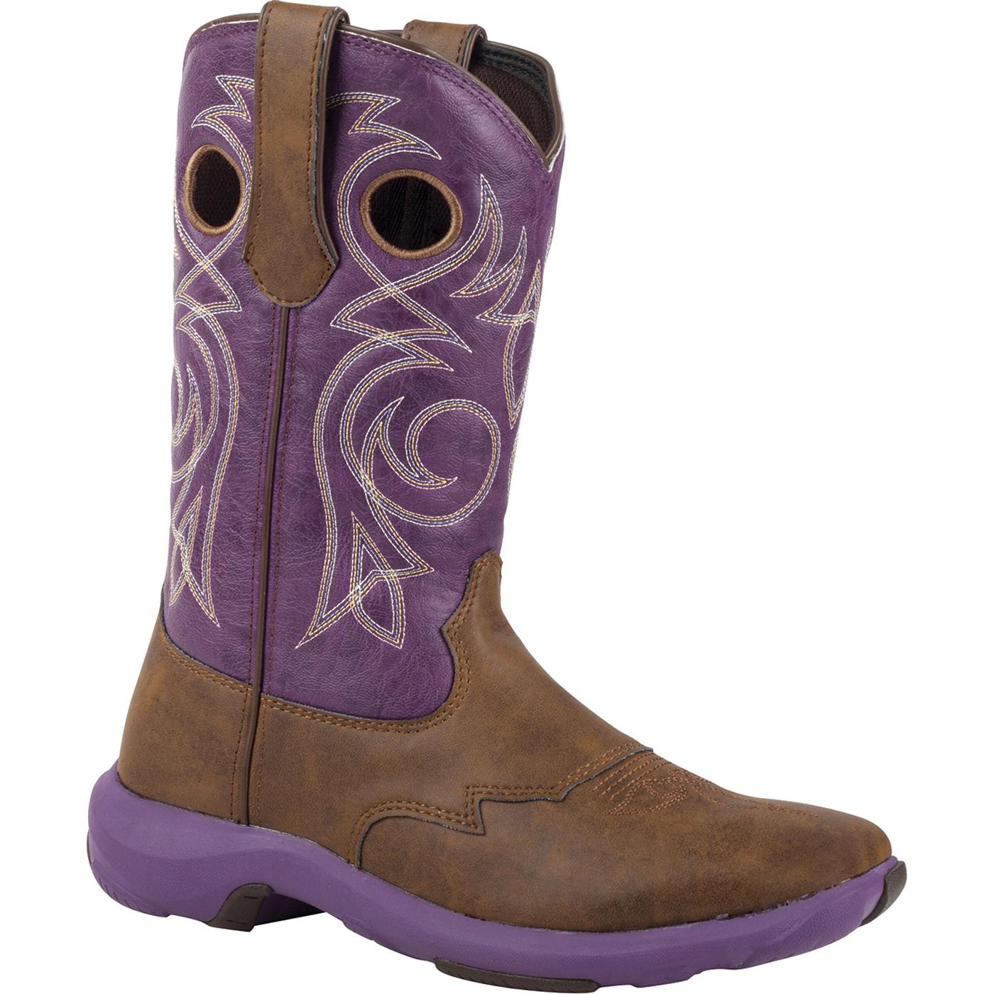 Womens purple cowgirl boots orders