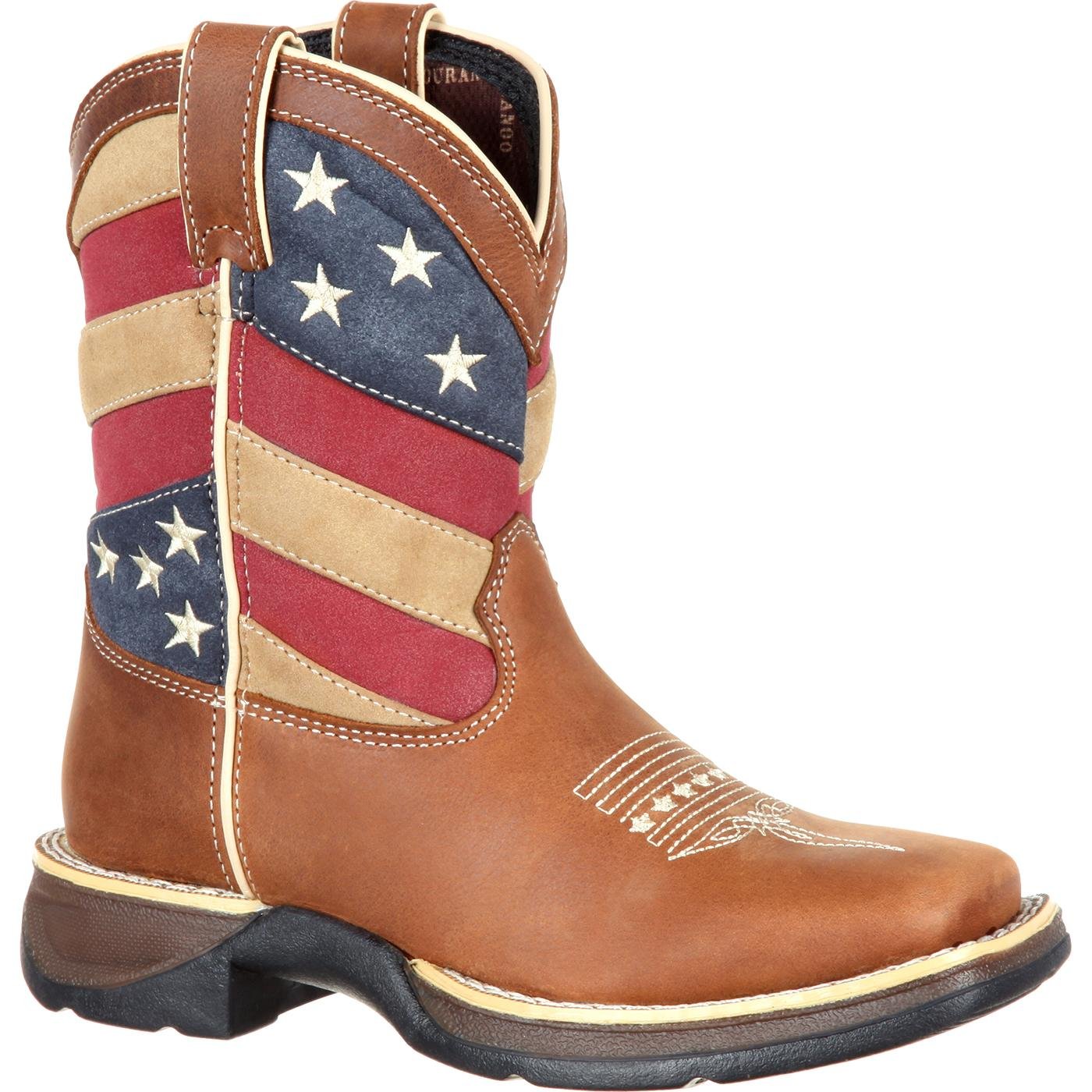Lil' Rebel™ by Durango® Big Kids' Patriotic Flag Western Boot, #DBT0198Y