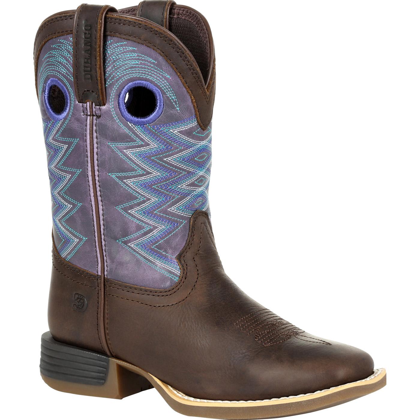 

Ботинки Durango Lil Rebel Pro Big Kid Amethyst в стиле вестерн, Brown/purple, DBT0225Y