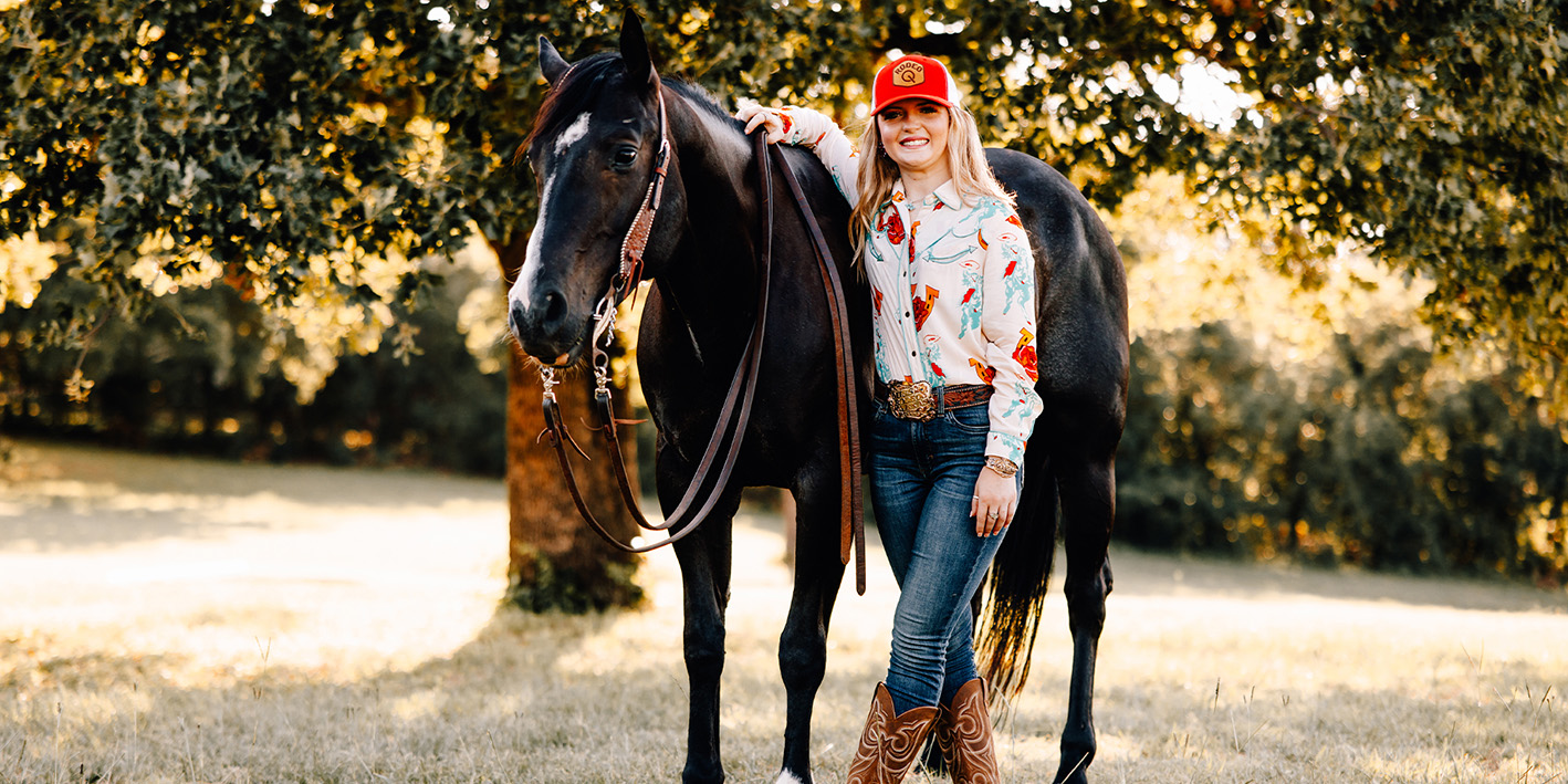 Katelyn Collins and her horse.